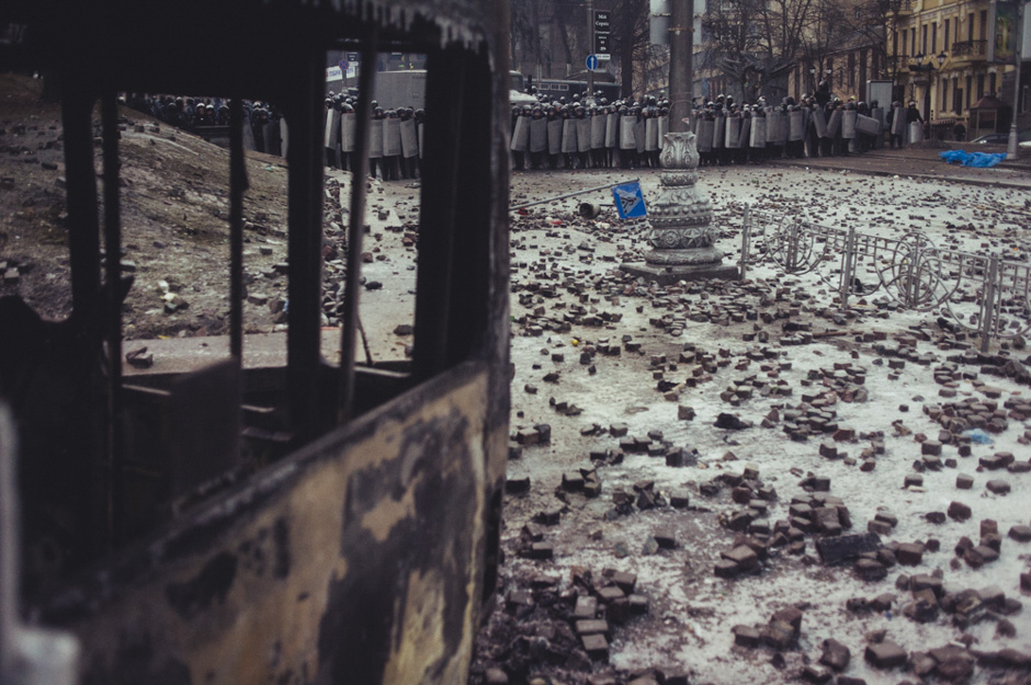 Улицы Киева после жестоких столкновений