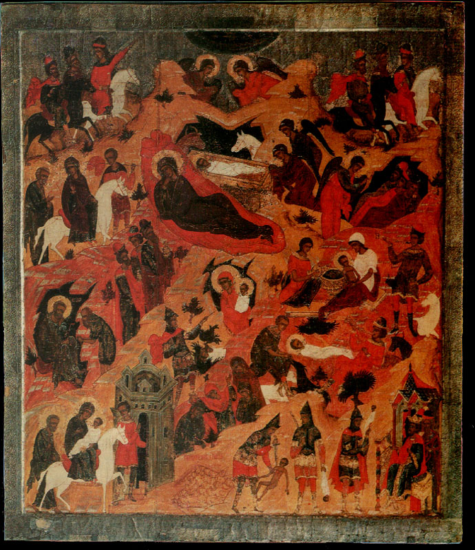 Икона Рожества Христова. XVI век. Каргополь