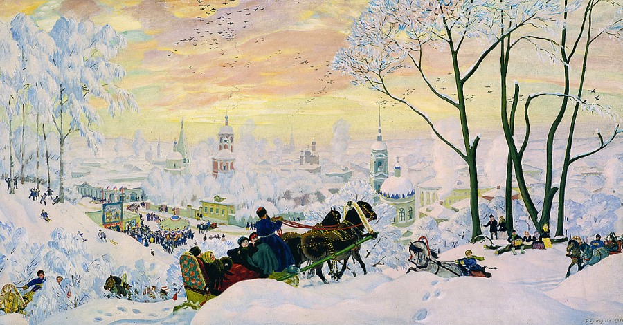 Б. М. Кустодиев. Масленица. 1916 г.