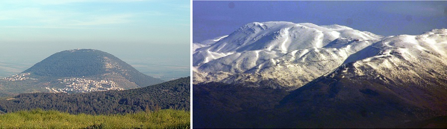 Горы Фавор (слева) и Ермон (справа)