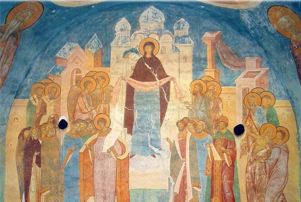 Покров Богородицы. Фреска Ферапонтова монастыря. Дионисий, 1502 год