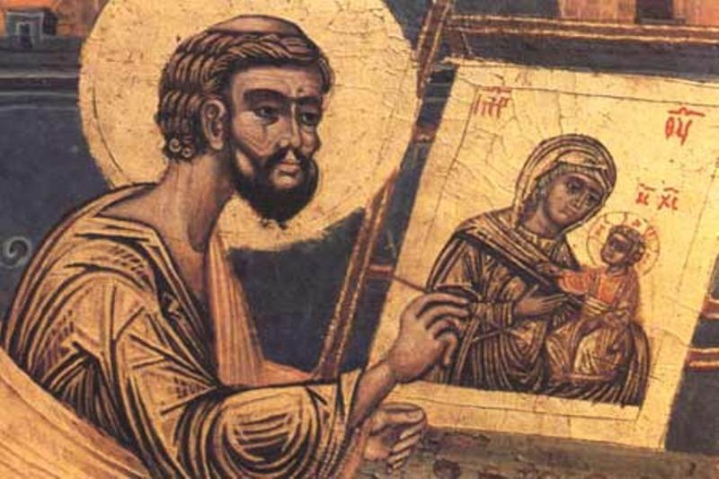 Апостол и евангелист Лука пишет икону Богородицы