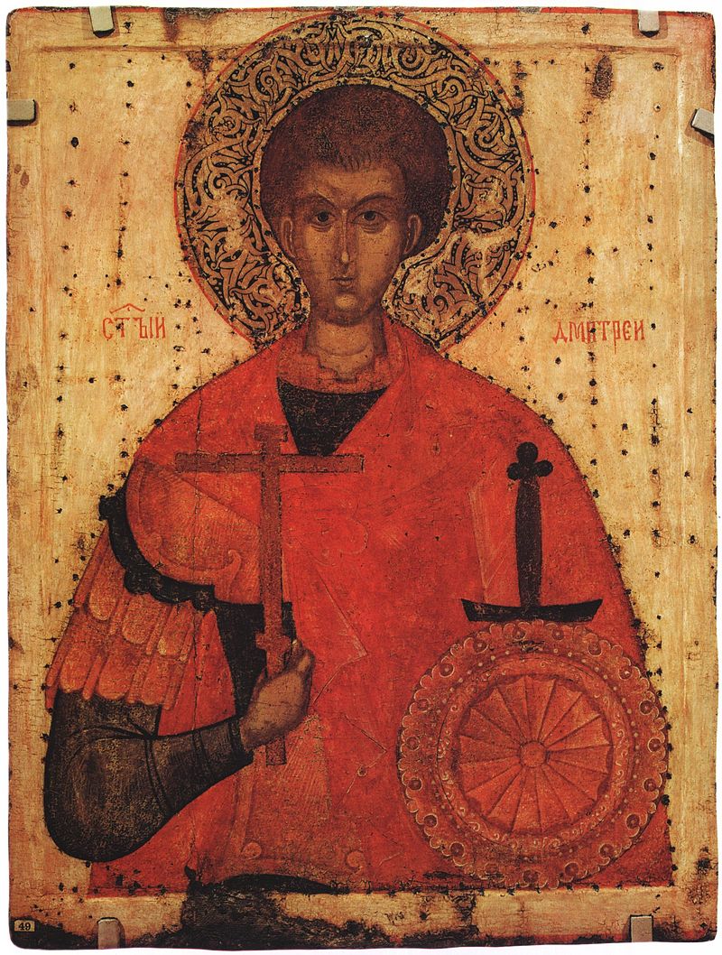 Святой великомученик Димитрий Солунский. XV век, Псков. Русский музей