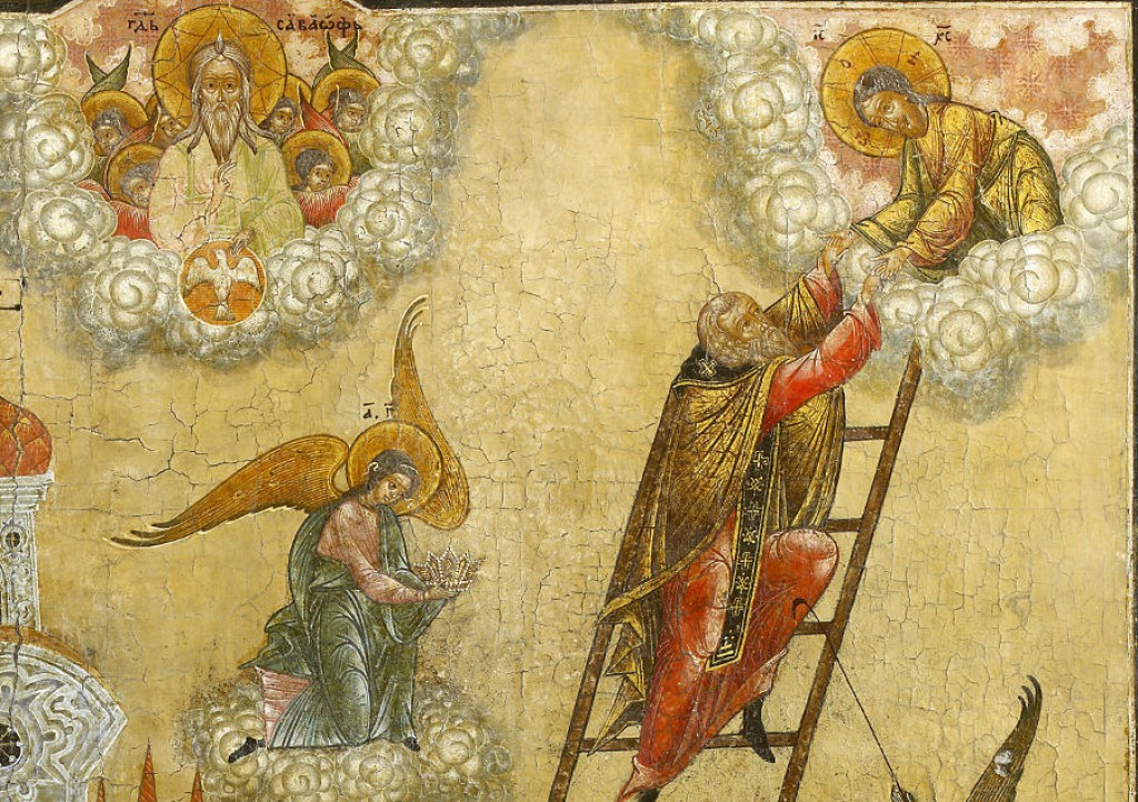 Видение преподобного Иоанна Лествичника. Фрагмент иконы