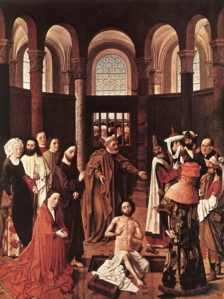 «Воскрешение Лазаря» Альберта ван Оуватера. Написана около 1450 года