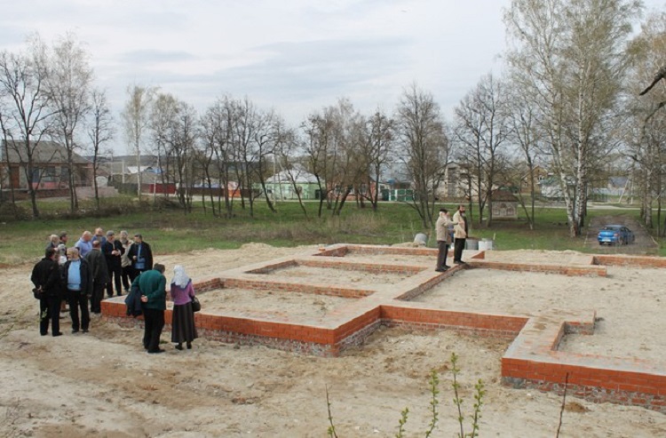 Фундамент будущей староверческой церкви в с. Кошлаково