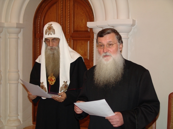 А. В. Антонов и старообрядческий митрополит Корнилий (Титов)