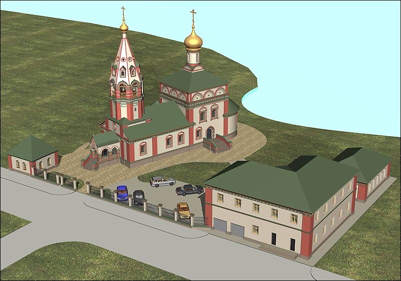 Новый храмовый комплекс будет находиться на живописном берегу реки Печора