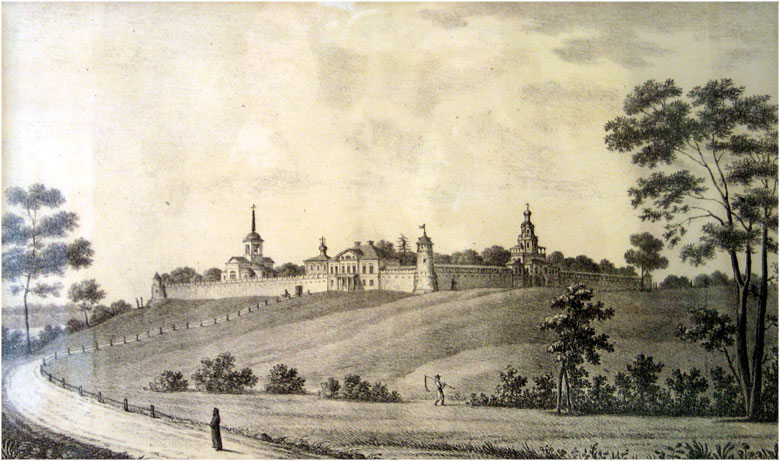 Зилантов монастырь. Литография, 1832 г.