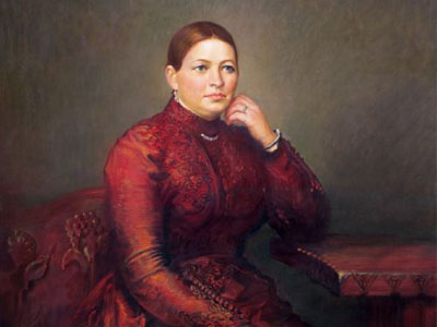 Репродукция портрета А.В. Мараевой, выполненная М.Ю. Шаньковым