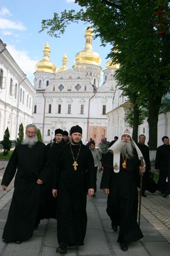 Делегация Русской Православной Старообрядческой Церкви в Киево-Печерской лавре