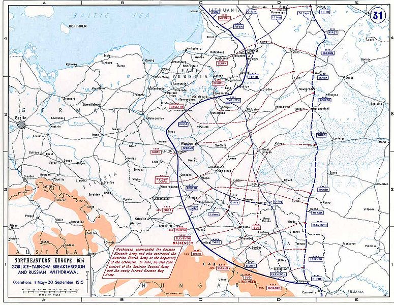 Прорыв русского фронта, лето 1915 года