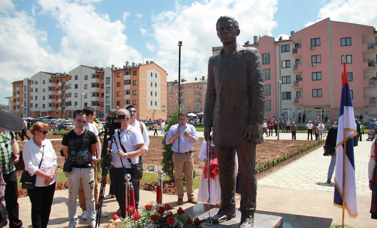 Открытие памятника Гавриле Принципу в Сараево (Босния и Герцеговина)