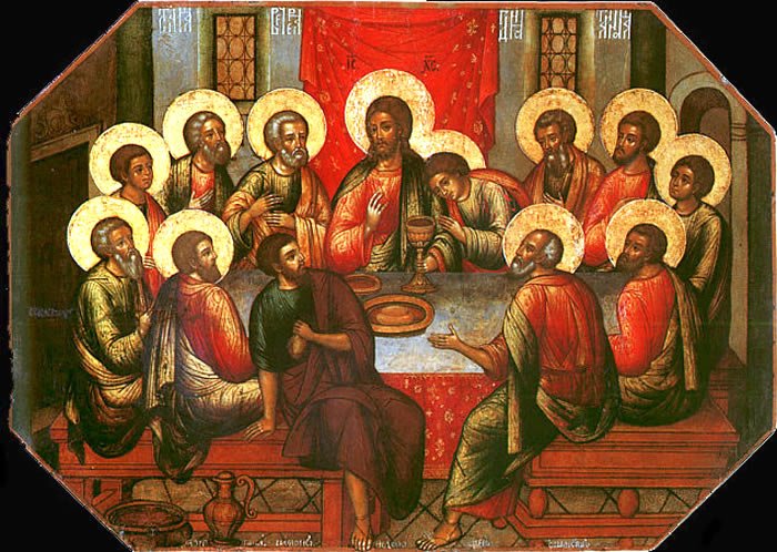 Христос с учениками-апостолами