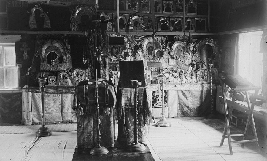 Шарпанский скит. Молельня (внутренний вид) 1897 г. Нижегородская губерния, Семеновский уезд