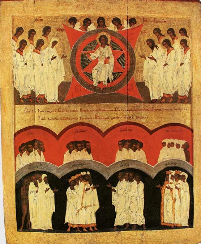 Икона «Неделя всех святых». Вторая половина XVI века, Ростов Великий