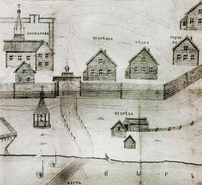 Фрагмент плана Выговского мужского Данилова монастыря