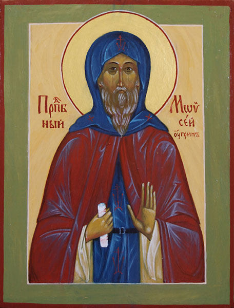 Преподобный Моисей Угрин. Современная икона