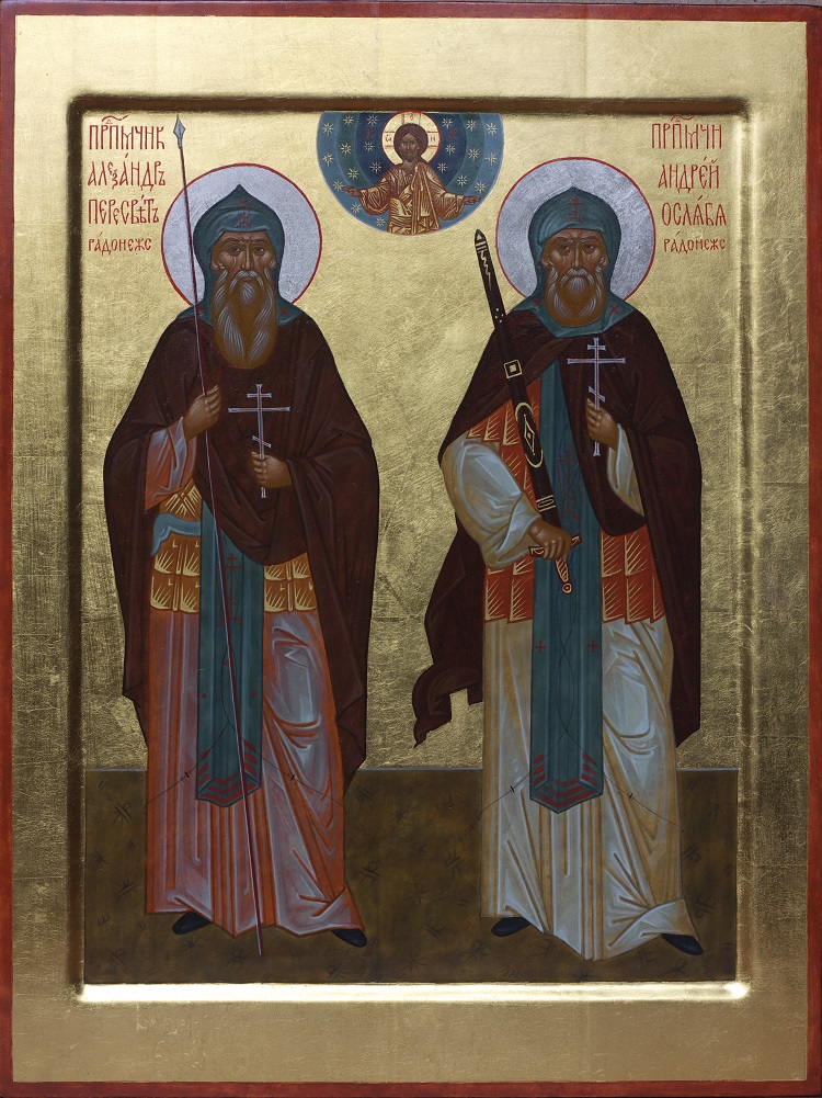 Икона святым воинам Александру и Андрею