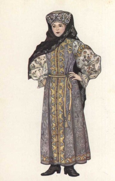 Молодая замужняя уральская казачка в парадной одежде. XIX век