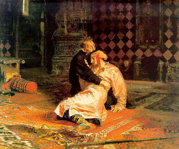 Картина И. Репина «Иван Грозный и сын его Иван 16 ноября 1581 года»