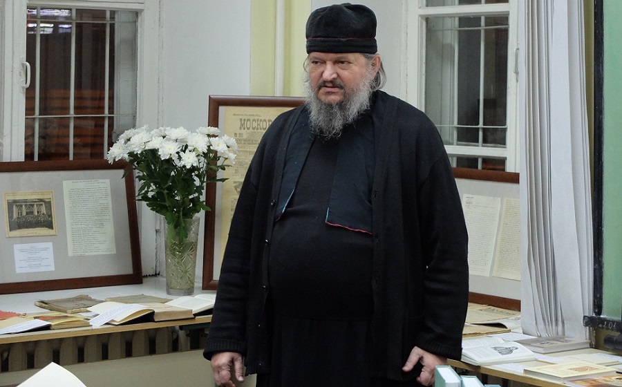 Игумен Кирилл (Сахаров) на вечере памяти епископа Михаила (Семенова). Рогожское, ноябрь 2016
