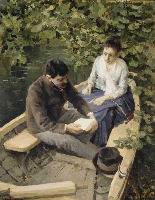 К.А. Коровин. «В лодке», 1888 год