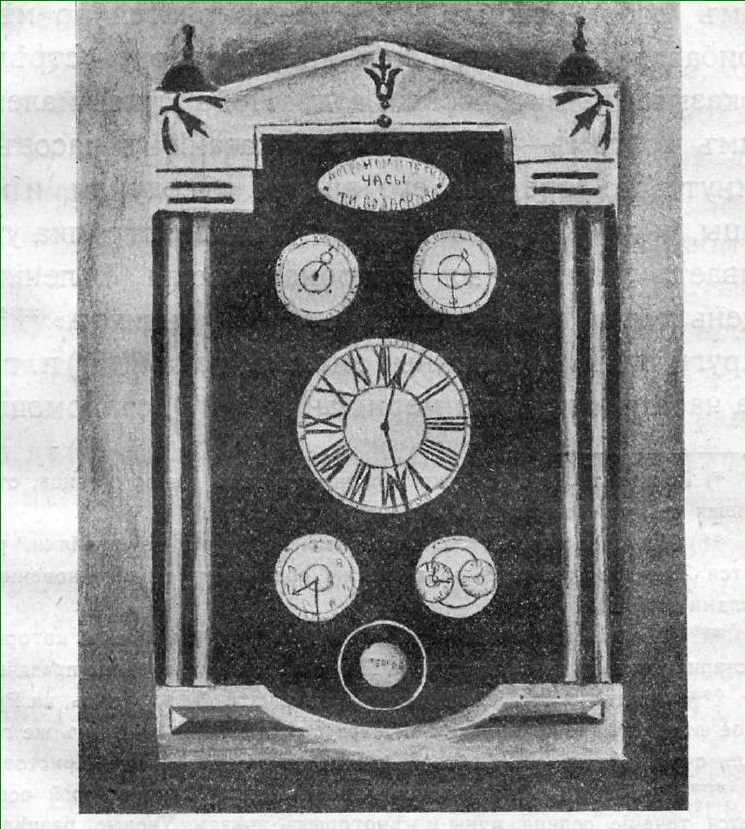 Первые астрономические часы, сделанные Т. И. Волосковым