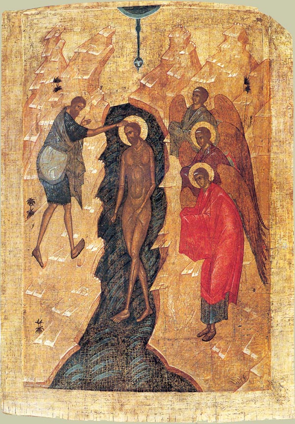 Крещение Господне, икона, XVI век