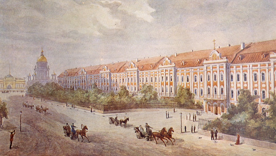 Здание Санкт-Петербургского университета, в котором учился (1850-1855), преподавал (1857-1890) и жил (1866-1890) Д.И. Менделеев