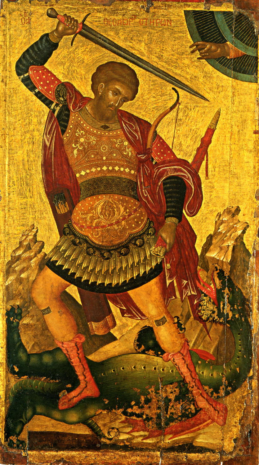 Святой Федор Тирон. Крит. XV век