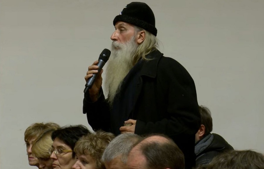 Старообрядческий митрополит Корнилий на встрече А.И. Осипова в Ивантеевке, ноябрь 2016