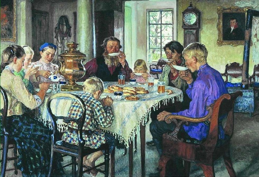 Семейное чаепитие на Руси