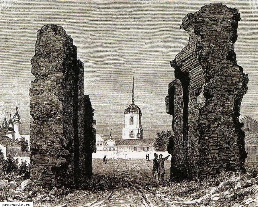 Руины Золотых ворот Киева в ХIХ веке