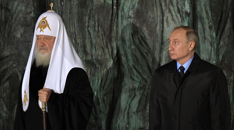 Патриарх РПЦ Кирилл и Президент России Владимир Путин