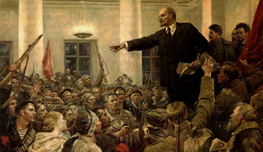 В.И. Ленин провозглашает Советскую власть. В.А. Серов, 1962 г.