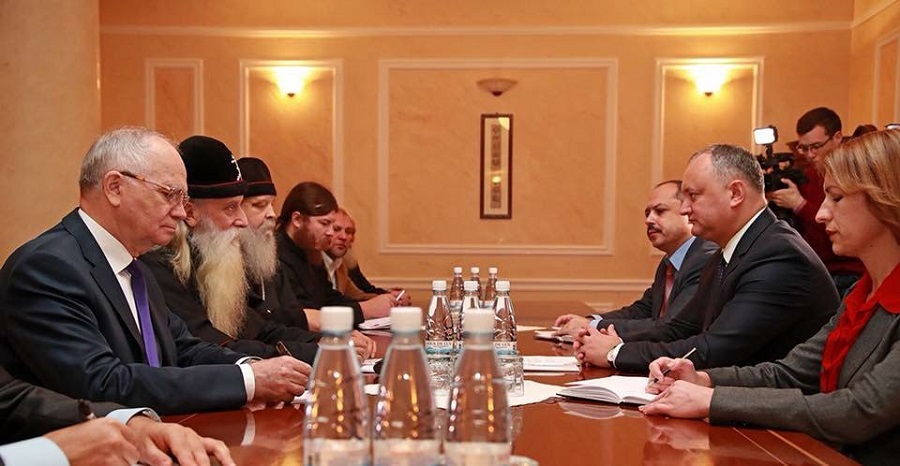 Встреча митрополита Корнилия с президентом Молдовы