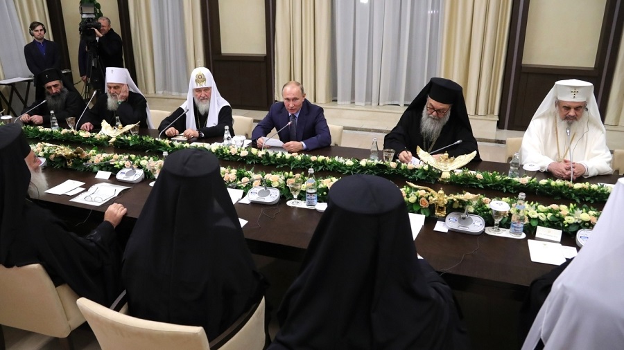 Встреча В.В. Путина с представителями делегаций поместных православных церквей