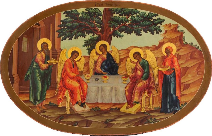 Праздничная икона святой Троицы
