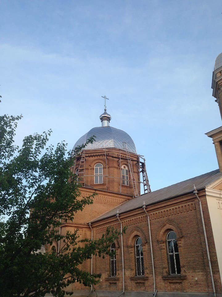 Новый купол установлен на храм святого апостола и евангелиста Иоанна Богослова в селе Старая Некрасовка