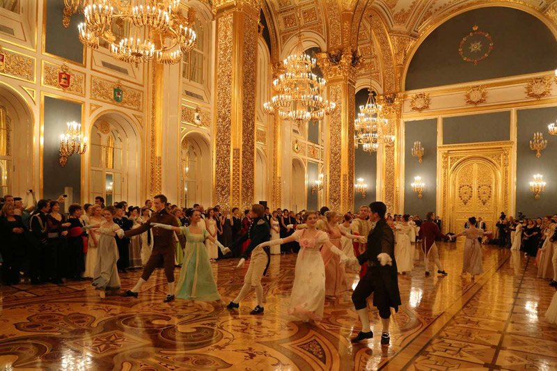 Российское Дворянское Собрание приняло участие в бале «1812 годъ» в Большом Кремлевском Дворце. 2012 год