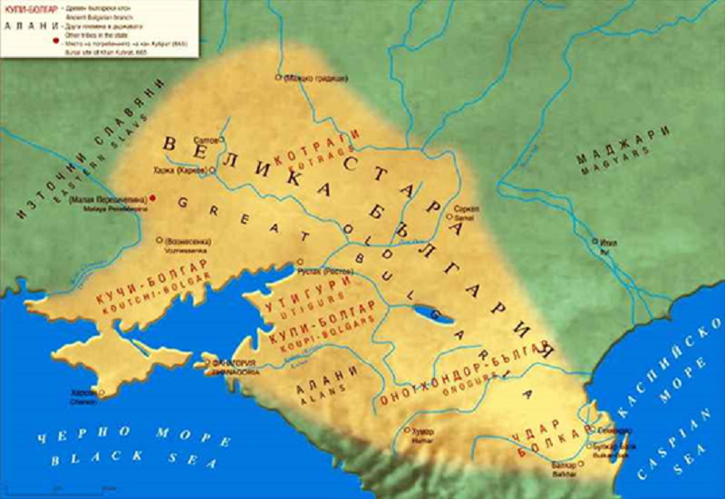 Карта Великой Българии