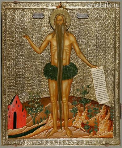 Икона Преподобного Онуфрия Великого из Соловецкого монастыря